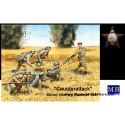 Counterattack, Soviet Infantry, Summer 1941 WWII 1/35 Master Box 3563