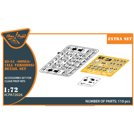 Clear Prop CPA72026 - 1/72 Ki-51 Sonia detail set (all versions) for scale model