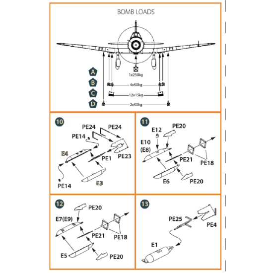Clear Prop CPA72026 - 1/72 Ki-51 Sonia detail set (all versions) for scale model