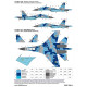 Foxbot 32-017 - 1/32 Numbers for Su-27UBM-1, Part II decal for aircraft model