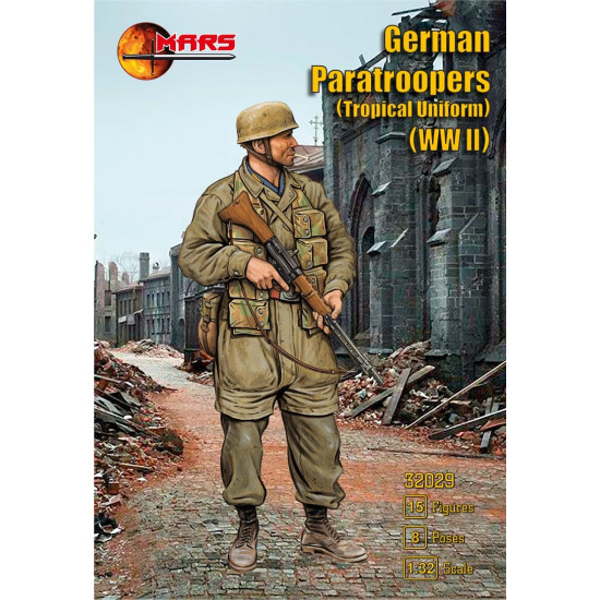 Mars Figures 32029 - 1/32 German Paratroopers (Tropical Uniform) WWII model kit