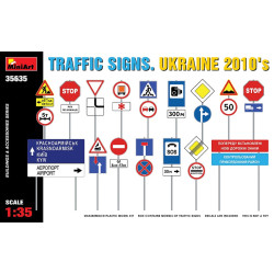 Miniart 35635 - 1/35 scale Traffic signs. Ukraine 2010s model plastic kit