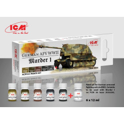 ICM 3003 - A set of paints for Marder I and other German armored vehicles of WW2