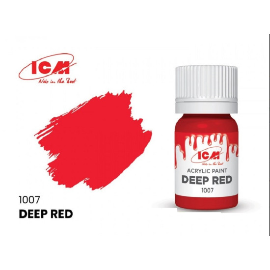 ICM 1007 - Acrylic paint, Deep Red. Volume, ml: Waterproof