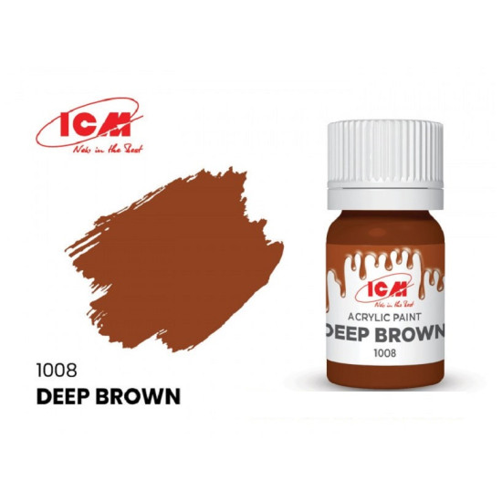 ICM 1008 - Acrylic paint, Deep Brown. Volume, ml: Waterproof