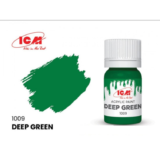 ICM 1009 - Acrylic paint, Deep Green. Volume, ml: Waterproof
