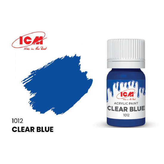ICM 1012 - Acrylic paint, Clear Blue. Volume, ml: Waterproof