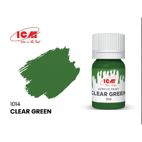 ICM 1014 - Acrylic paint, Clear Green. Volume, ml: Waterproof