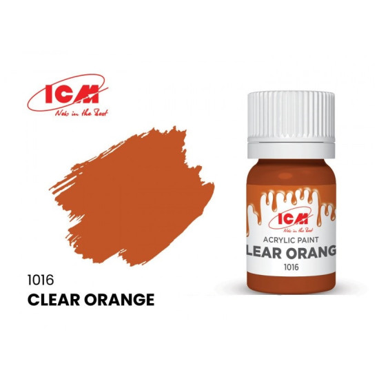 ICM 1016 - Acrylic paint, Clear Orange. Volume, ml: Waterproof