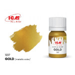 ICM 1017 - Acrylic paint, Gold metallic. Volume, ml: Waterproof