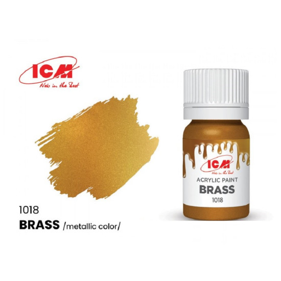 ICM 1018 Acrylic paint Brass Volume ml 12 Waterproof