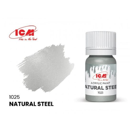 ICM 1025 - Acrylic paint, Natural Steel. Volume, ml: Waterproof