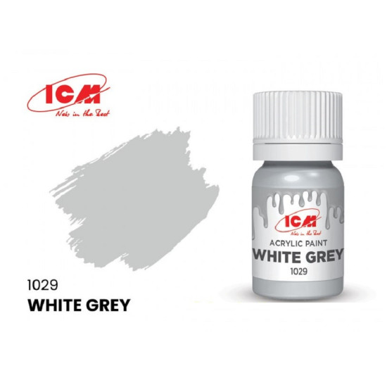ICM 1029 - Acrylic paint, White Grey. Volume, ml: Waterproof