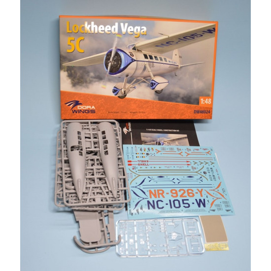Dora Wings 48024 - 1/48 Lockheed Vega 5C, Airplane scale plastic model kit