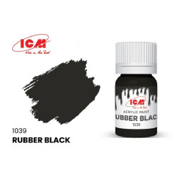 ICM 1039 - Acrylic paint, Rubber Black. Volume, ml: Waterproof