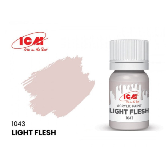 ICM 1043 - Acrylic paint, Light Flesh. Volume, ml: Waterproof