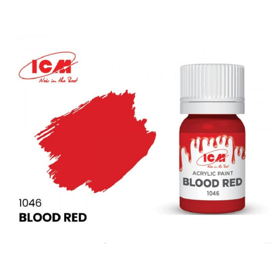 ICM 1046 - Acrylic paint, Blood Red. Volume, ml: Waterproof