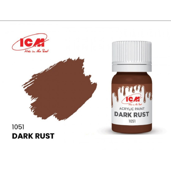 ICM 1051 - Acrylic paint, Dark Rust. Volume, ml: Waterproof