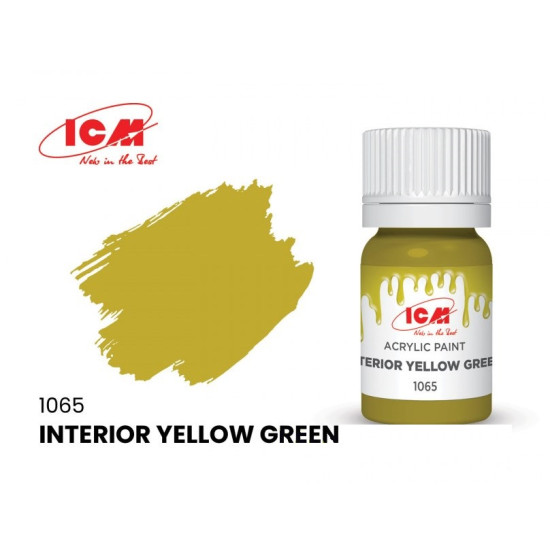 ICM 1065 - Acrylic paint, Interior Yellow Green. Volume, ml: Waterproof