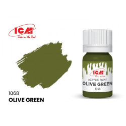 ICM 1068 - Acrylic paint, Olive Green. Volume, ml: Waterproof