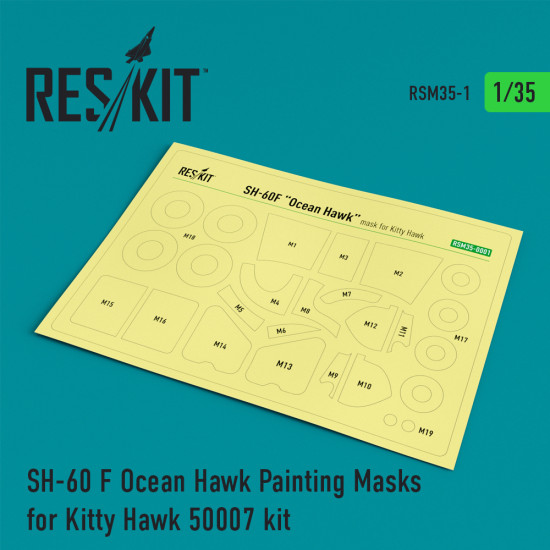 Reskit RSM35-0001 - 1/35 SH-60 F Ocean Hawk Painting Masks for Kitty Hawk 50007