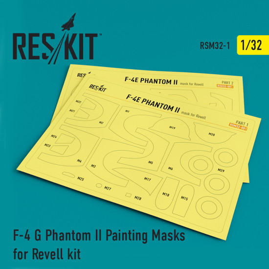 Reskit RSM32-0001 - 1/32 F-4 G Phantom II Painting Masks for Revell kit