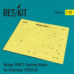 Reskit RSM32-0005 - 1/32 Mirage 2000 C Painting Masks for Kittyhawk 32020 kit