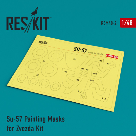 Reskit RSM48-0002 - 1/48 Su-57 Painting Masks for Zvezda model Kit