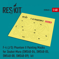 Reskit RSM48-0004 - 1/48 F-4 (J/S) Phantom II Painting Masks for Zoukei-Mura kit