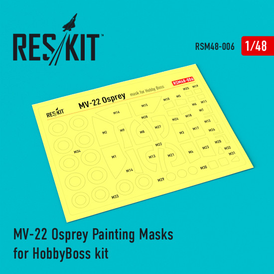 Reskit RSM48-0006 - 1/48 MV-22 Osprey Painting Masks for HobbyBoss kit
