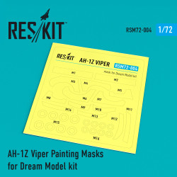 Reskit RSM72-0004 - 1/72 AH-1Z Viper Painting Masks for Dream Model kit