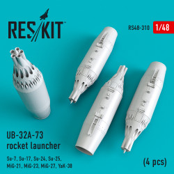 Reskit RS48-0310 - 1/48 UB-32A-73 rocket launcher (4 pcs) for scale model kit