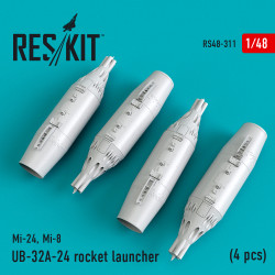 Reskit RS48-0311 - 1/48 UB-32A-24 rocket launcher (4 pcs) (Mi-24,Mi-8)