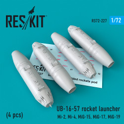 Reskit Rs72-0227 1/72 Ub-16-57 Rocket Launchers 4 Pcs