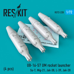 Reskit RS72-0228 - 1/72 UB-16-57 UM rocket launcher (4 pcs) for model kit