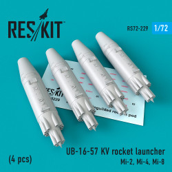 Reskit RS72-0229 - 1/72 UB-16-57 KV rocket launcher (4 pcs) Mi-2, Mi-4, Mi-8