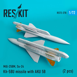 Reskit RS72-0278 - 1/72 Kh-58U missile with AKU 58 (2 pcs) (MiG-25BM, Su-24)