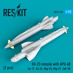 Reskit RS72-0279 - 1/72 Kh-23 missile with APU-68 (2 pcs) for model kit