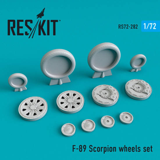 Reskit RS72-0282 - 1/72 F-89 Scorpion wheels set for plastic model kit
