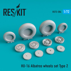 Reskit RS72-0284 - 1/72 HU-16 Albatros wheels set Type 2 for plastic model kit