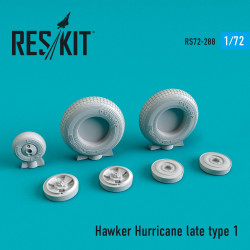 Reskit RS72-0288 - 1/72 Hawker Hurricane wheels set late type 1 for model kit