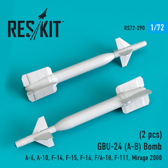 Reskit RS72-0290 - 1/72 GBU-24 (A-B) Bomb (2 pcs) for plastic model kit