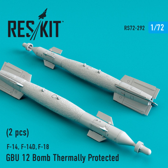 Reskit RS72-0292 - 1/72 GBU 12 Bomb Thermally Protected (2 pcs) for model kit