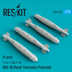 Reskit RS72-0293 - 1/72 GBU 38 Bomb Thermally Protected (4 pcs) for model kit