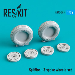 Reskit RS72-0298 - 1/72 Spitfire - 3 spoke wheels set for plastic model kit