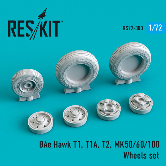 Reskit RS72-0303 - 1/72 BAe Hawk T1, T1A, T2, MK50/60/100 Wheels set for model