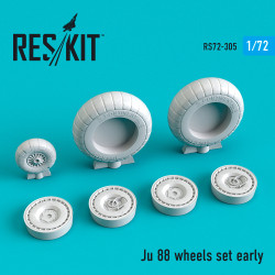 Reskit RS72-0305 - 1/72 Ju 88 wheels set early for plastic model kit