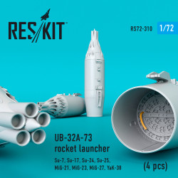 Reskit RS72-0310 - 1/72 UB-32A-73 rocket launcher (4 pcs) for plastic model kit