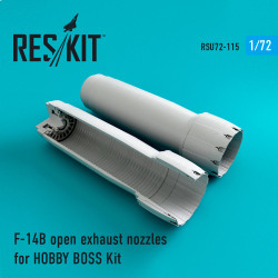 Reskit RSU72-0115 - 1/72 F-14 (BD) open exhaust nozzles for HOBBY BOSS Kit