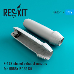 Reskit RSU72-0116 - 1/72 F-14 (BD) closed exhaust nozzles for HOBBY BOSS Kit
